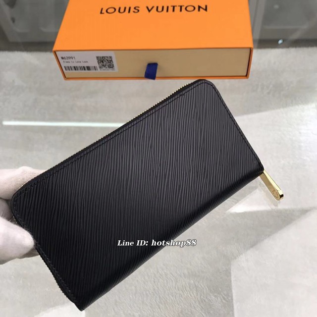 路易威登LV錢包 M63991 LV水波紋拉鏈錢夾 LV Love Lock系列 LV長夾錢包 xxlv1674